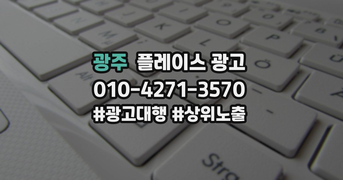 광주 플레이스 광고