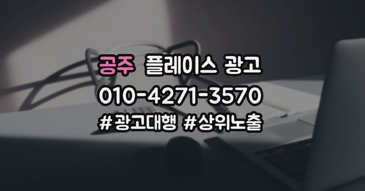 공주 플레이스 광고