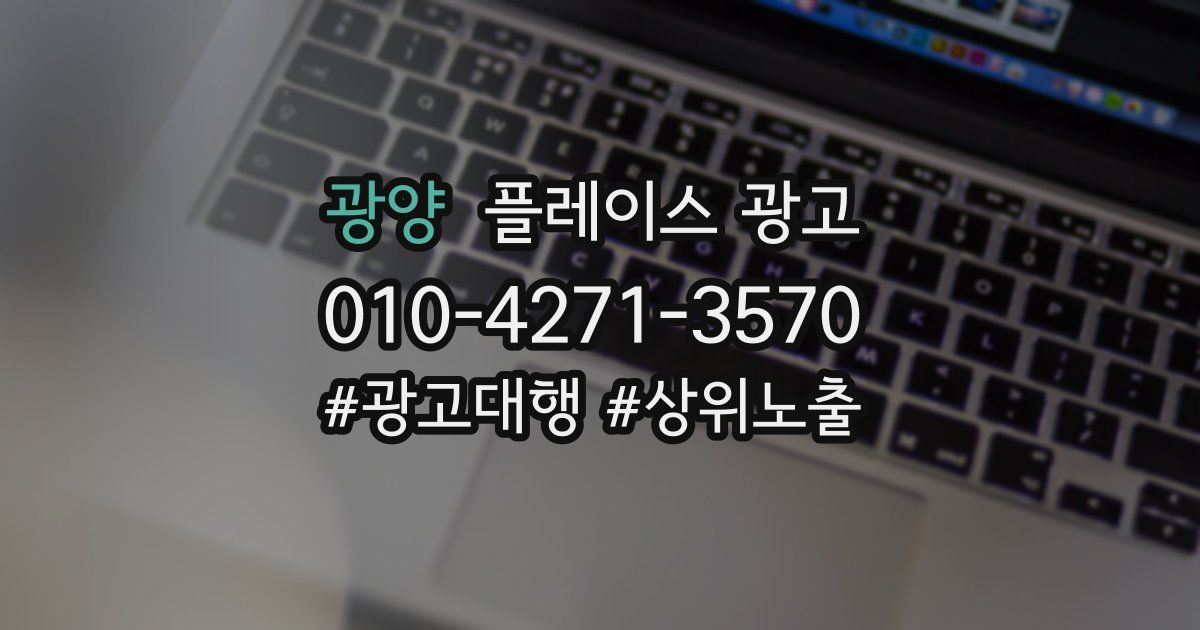 광양 플레이스 광고