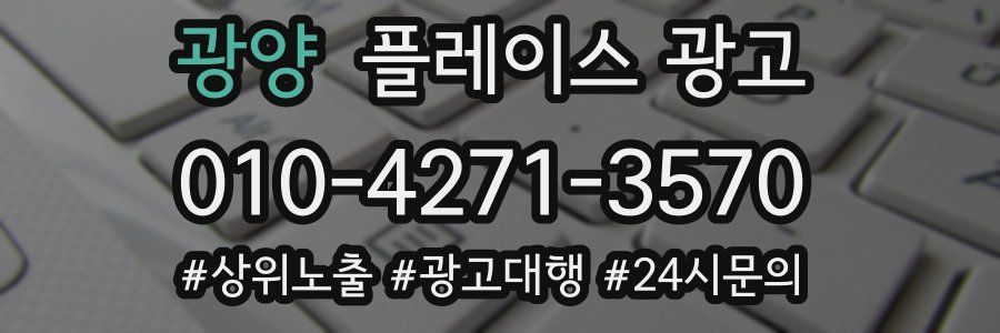 광양 플레이스 광고