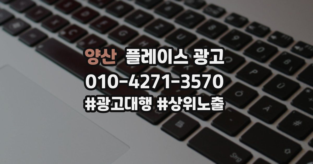 양산 플레이스 광고