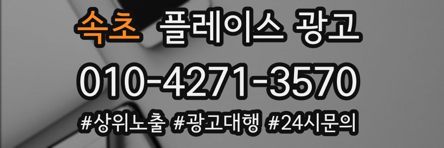 속초 플레이스 광고