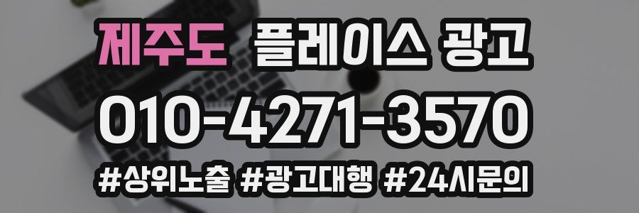 제주도 플레이스 광고