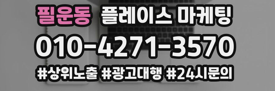 필운동 플레이스 마케팅