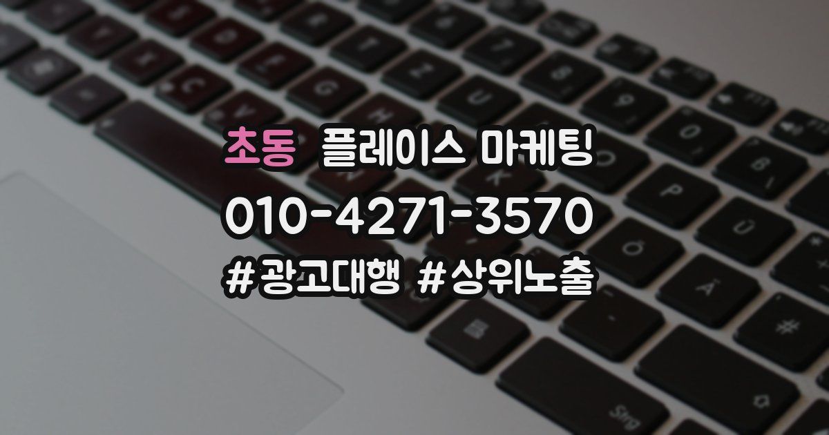 초동 플레이스 마케팅