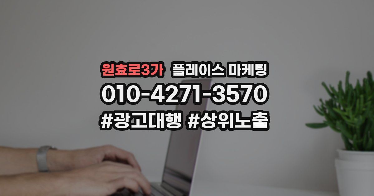 원효로3가 플레이스 마케팅