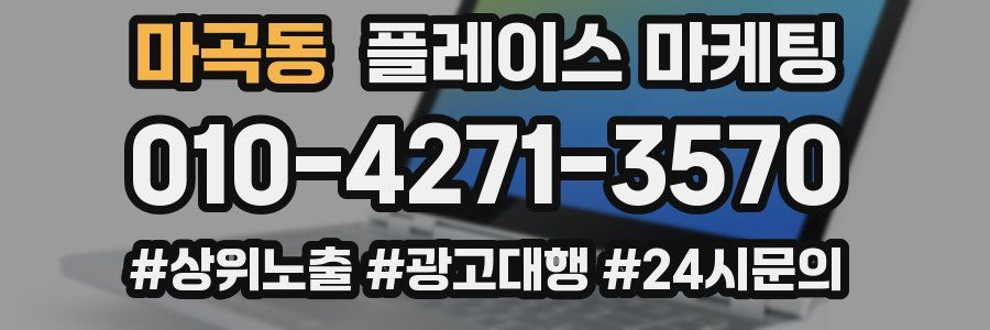 마곡동 플레이스 마케팅