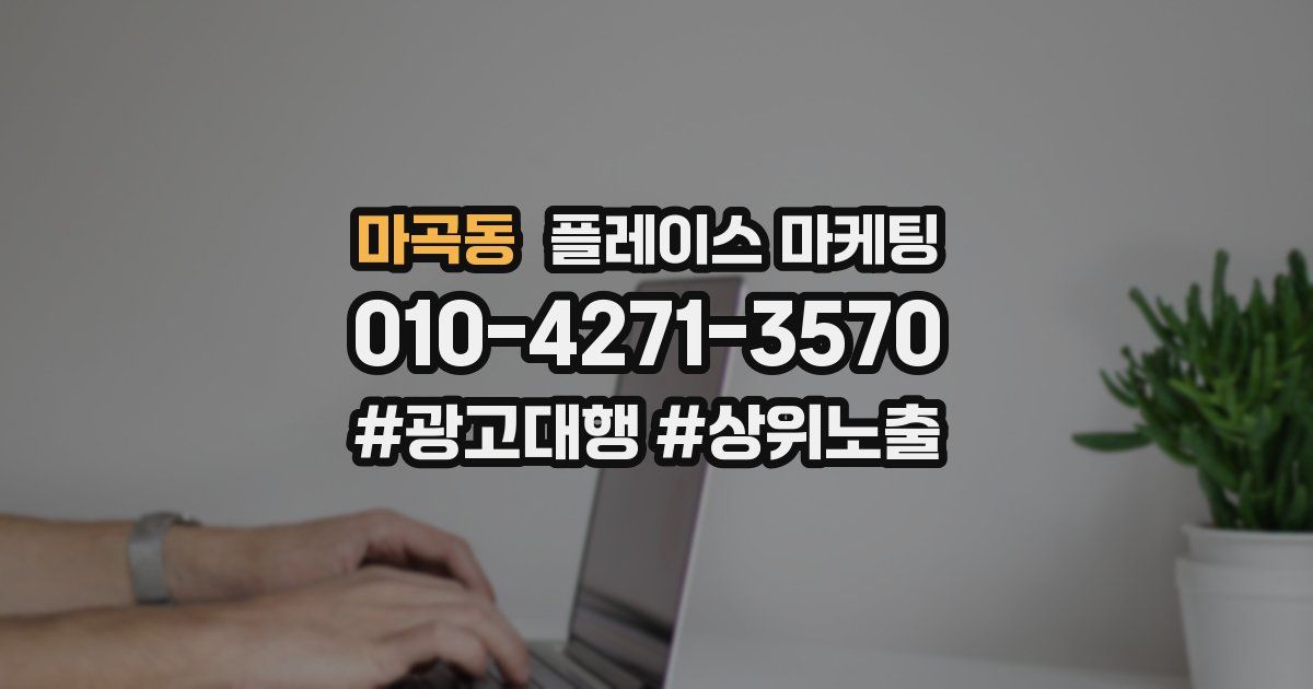 마곡동 플레이스 마케팅