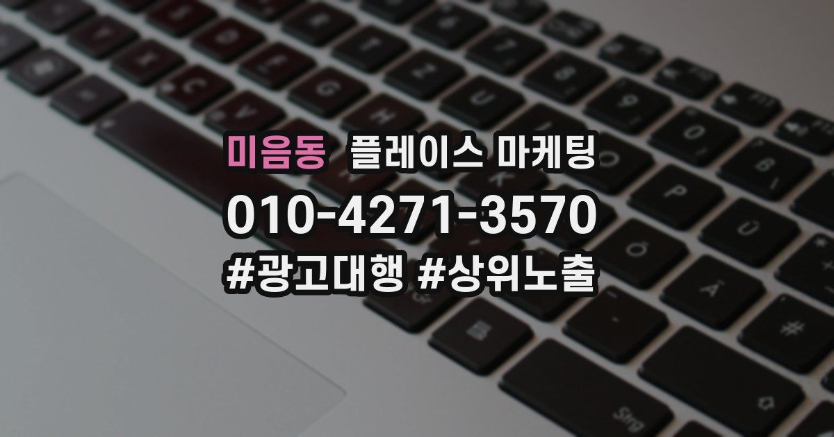 미음동 플레이스 마케팅
