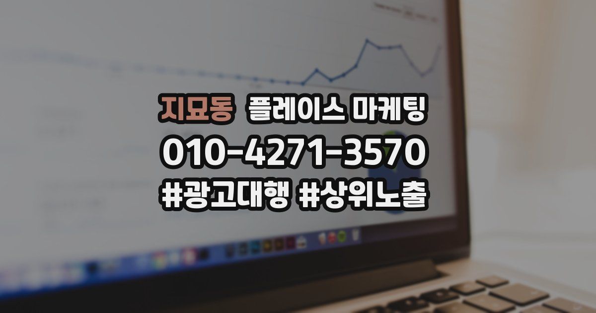 지묘동 플레이스 마케팅