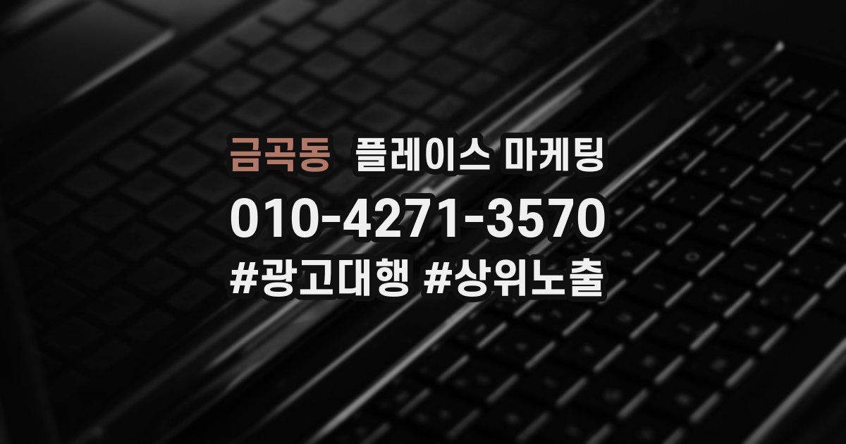 금곡동 플레이스 마케팅