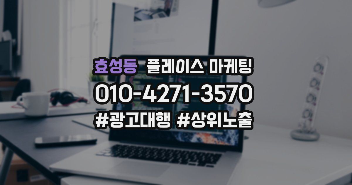 효성동 플레이스 마케팅