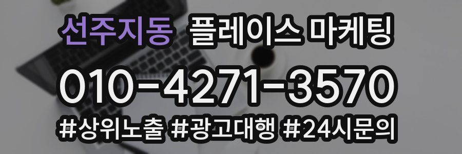 선주지동 플레이스 마케팅