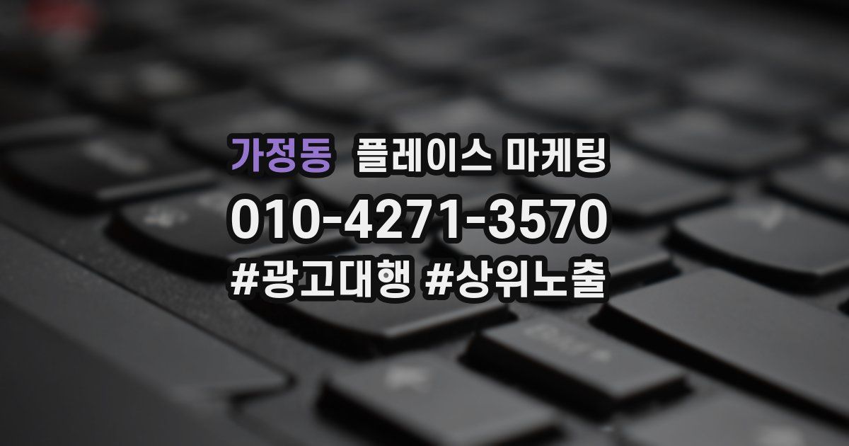 가정동 플레이스 마케팅