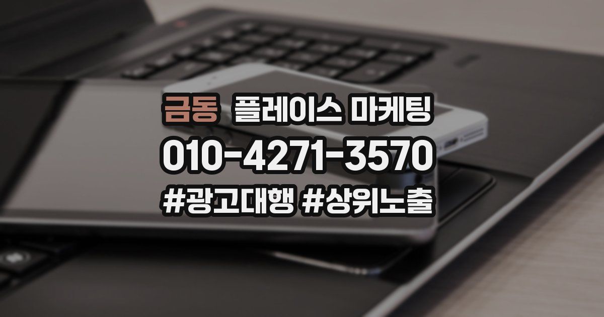 금동 플레이스 마케팅