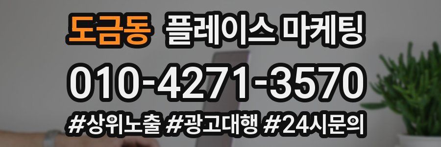 도금동 플레이스 마케팅