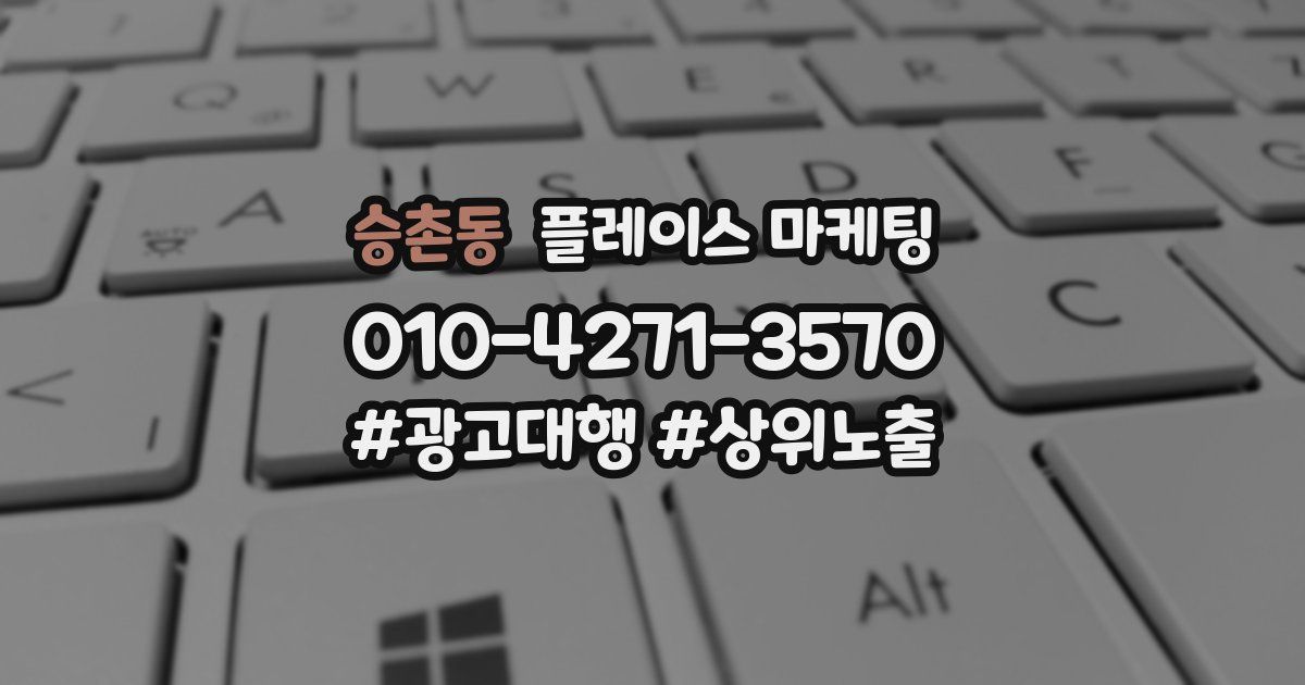 승촌동 플레이스 마케팅