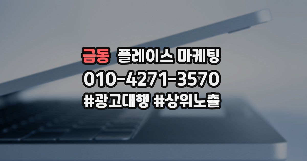 금동 플레이스 마케팅