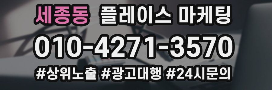 세종동 플레이스 마케팅