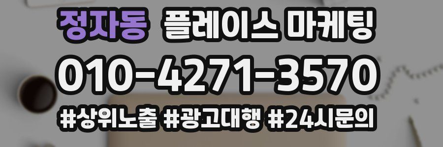 정자동 플레이스 마케팅