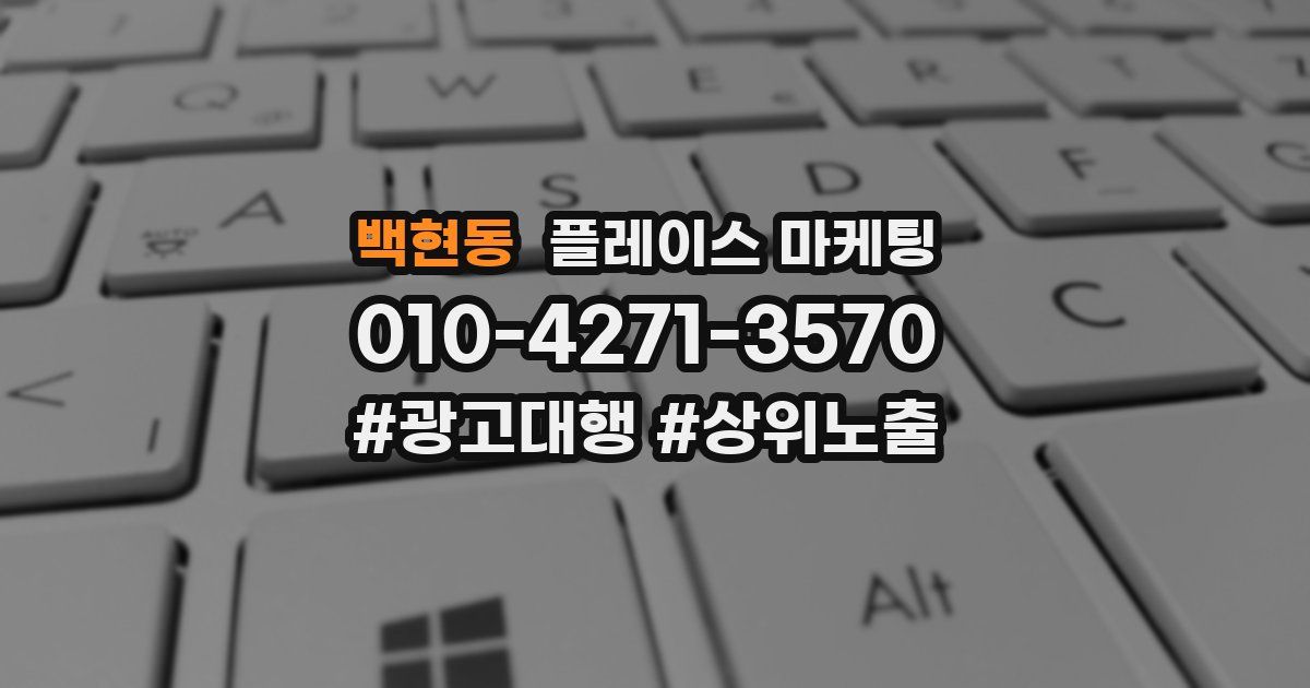 백현동 플레이스 마케팅