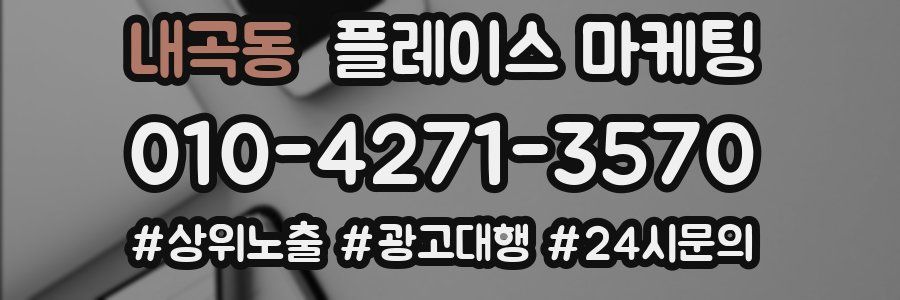 내곡동 플레이스 마케팅