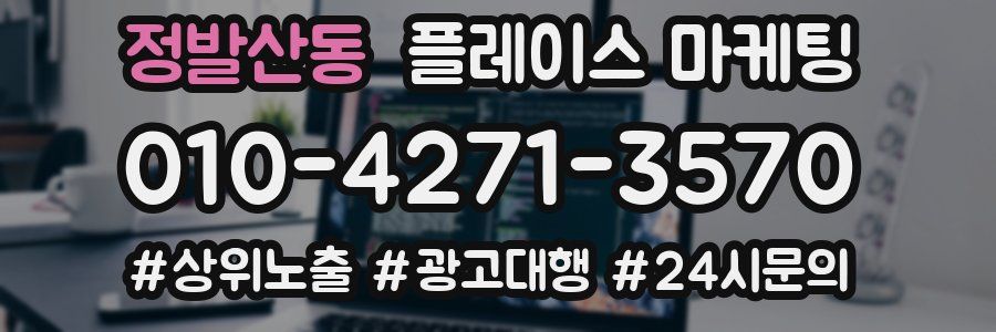 정발산동 플레이스 마케팅