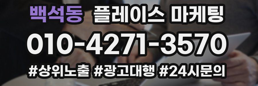 백석동 플레이스 마케팅