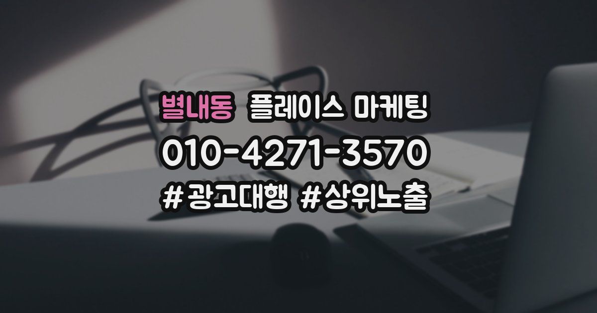 별내동 플레이스 마케팅