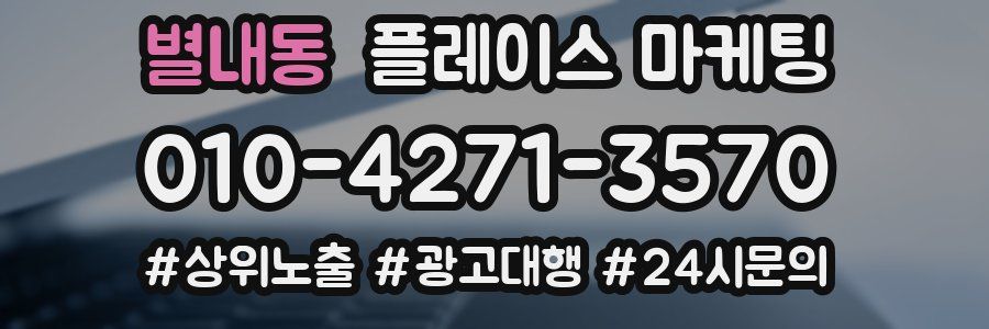 별내동 플레이스 마케팅