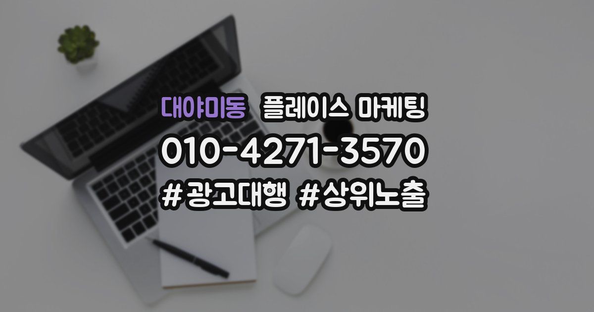 대야미동 플레이스 마케팅