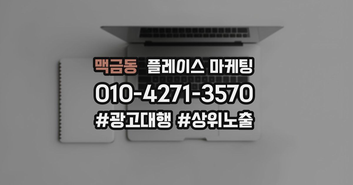 맥금동 플레이스 마케팅