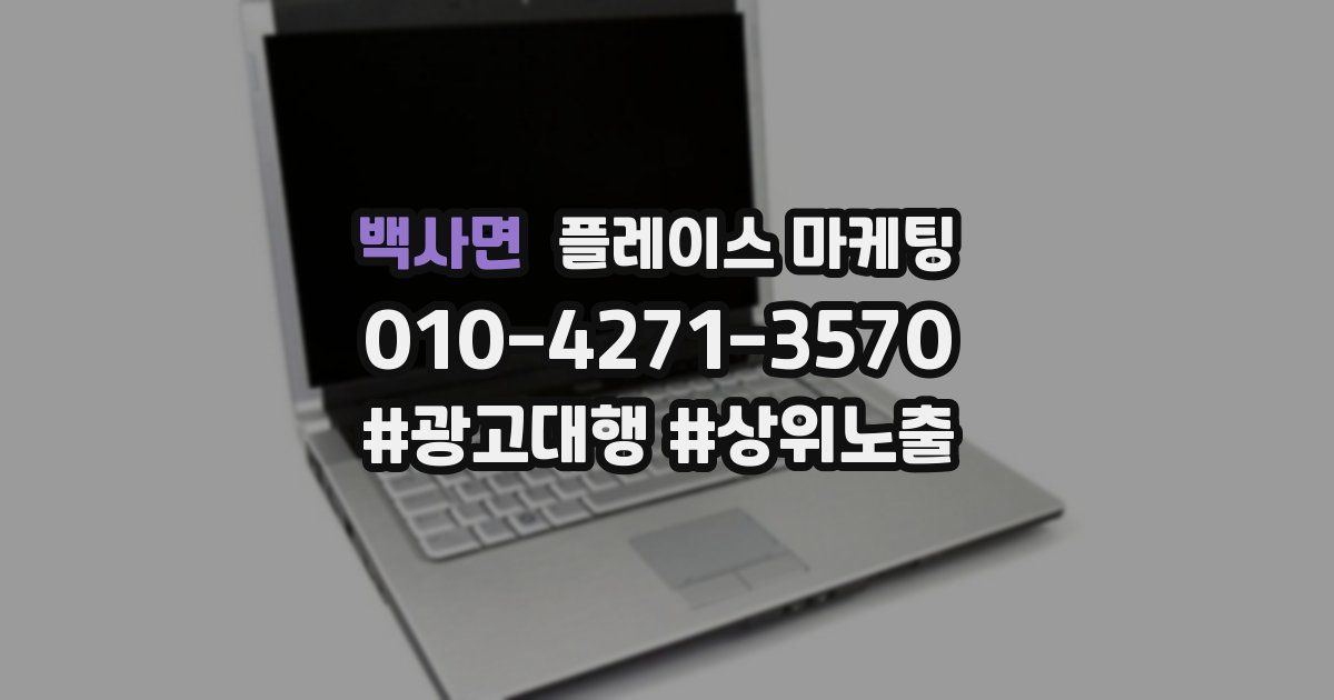 백사면 플레이스 마케팅