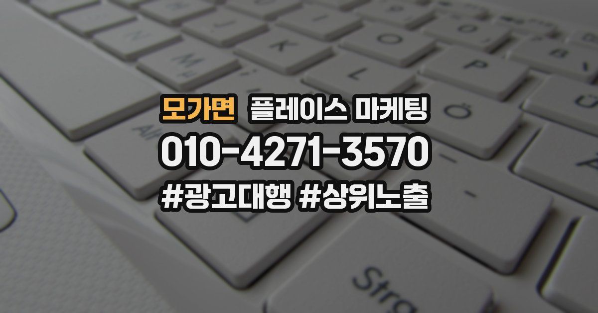 모가면 플레이스 마케팅