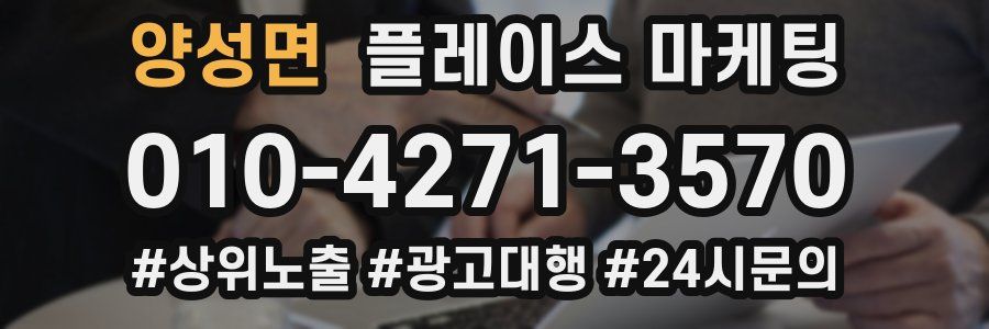 양성면 플레이스 마케팅