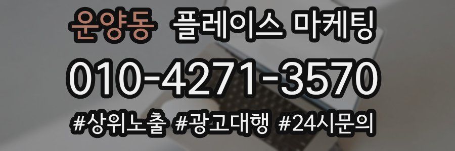 운양동 플레이스 마케팅