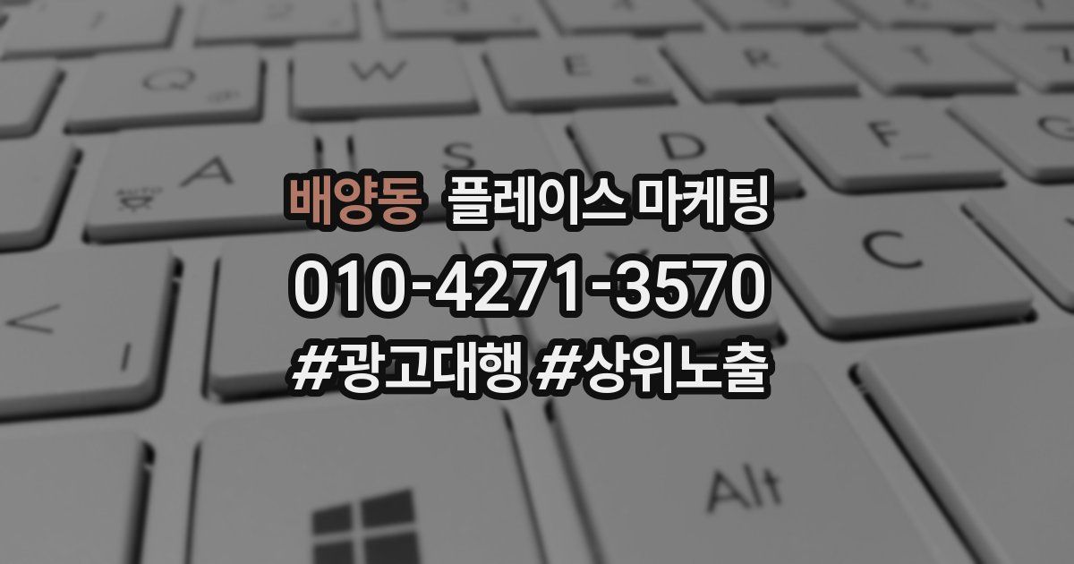 배양동 플레이스 마케팅