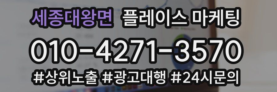 세종대왕면 플레이스 마케팅