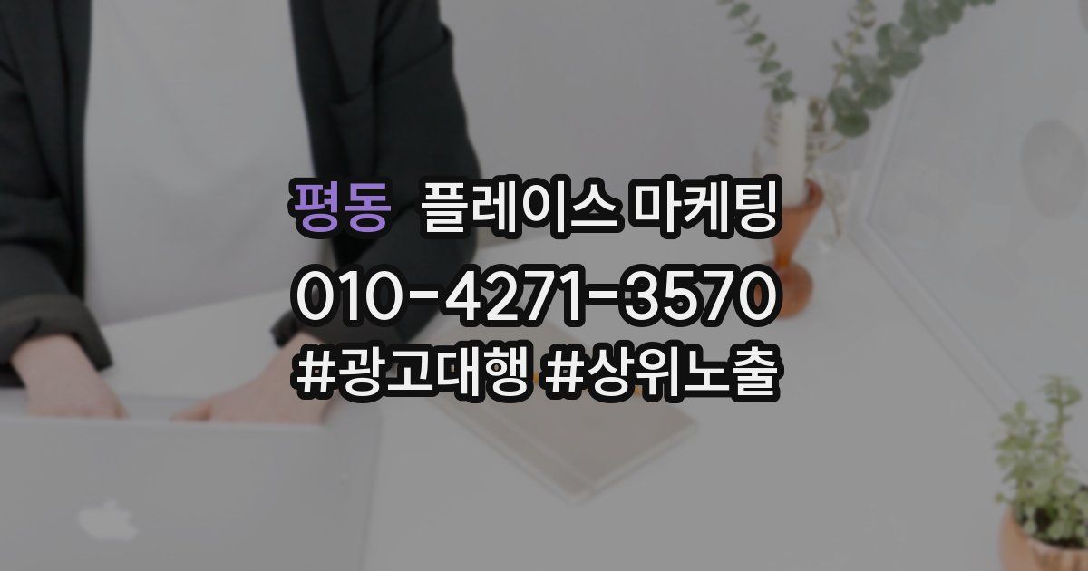 평동 플레이스 마케팅