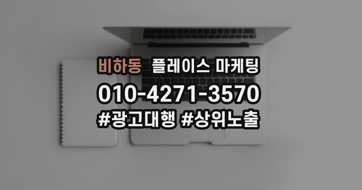 비하동 플레이스 마케팅