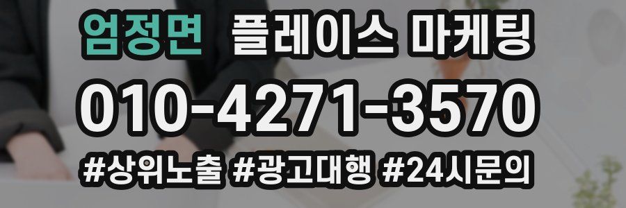 엄정면 플레이스 마케팅