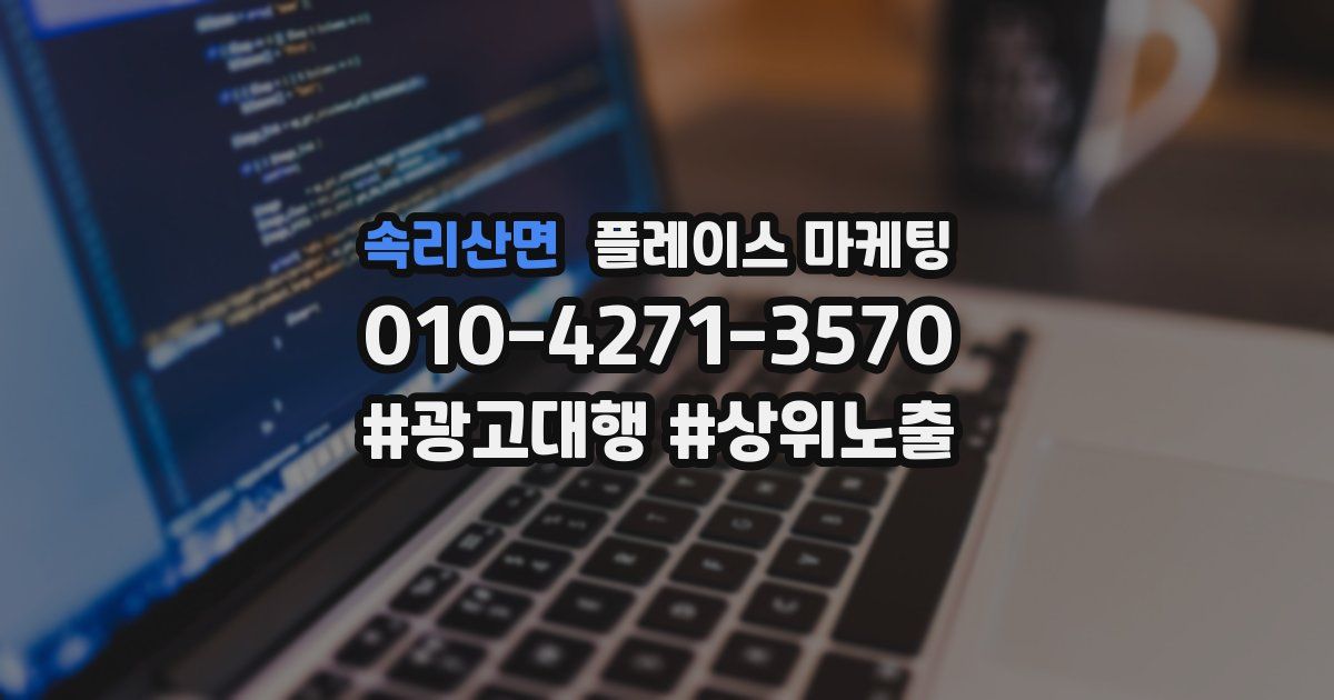 속리산면 플레이스 마케팅