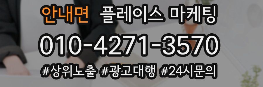 안내면 플레이스 마케팅