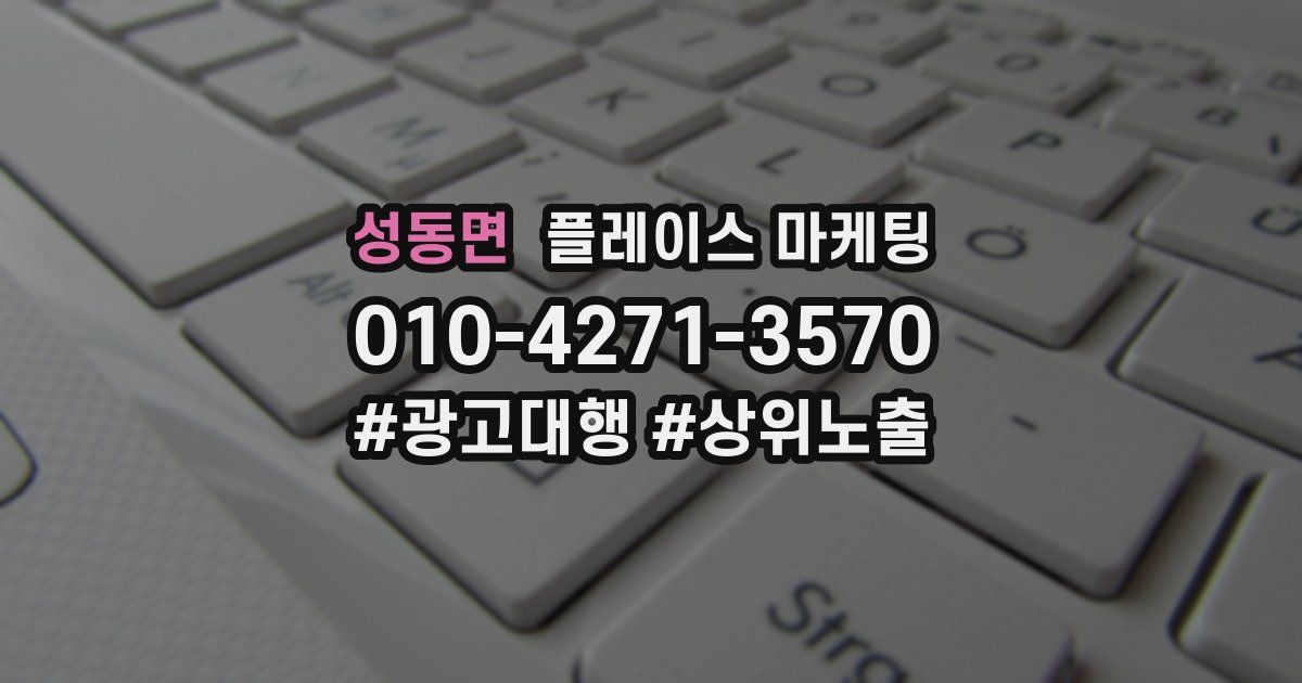 성동면 플레이스 마케팅