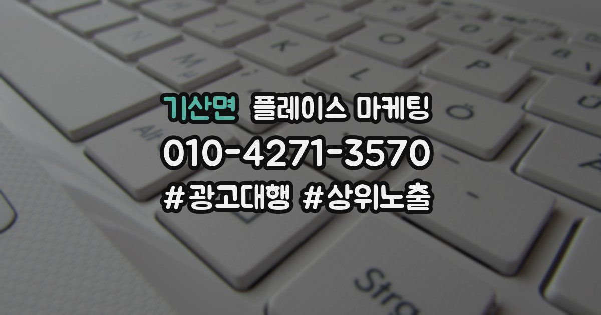 기산면 플레이스 마케팅