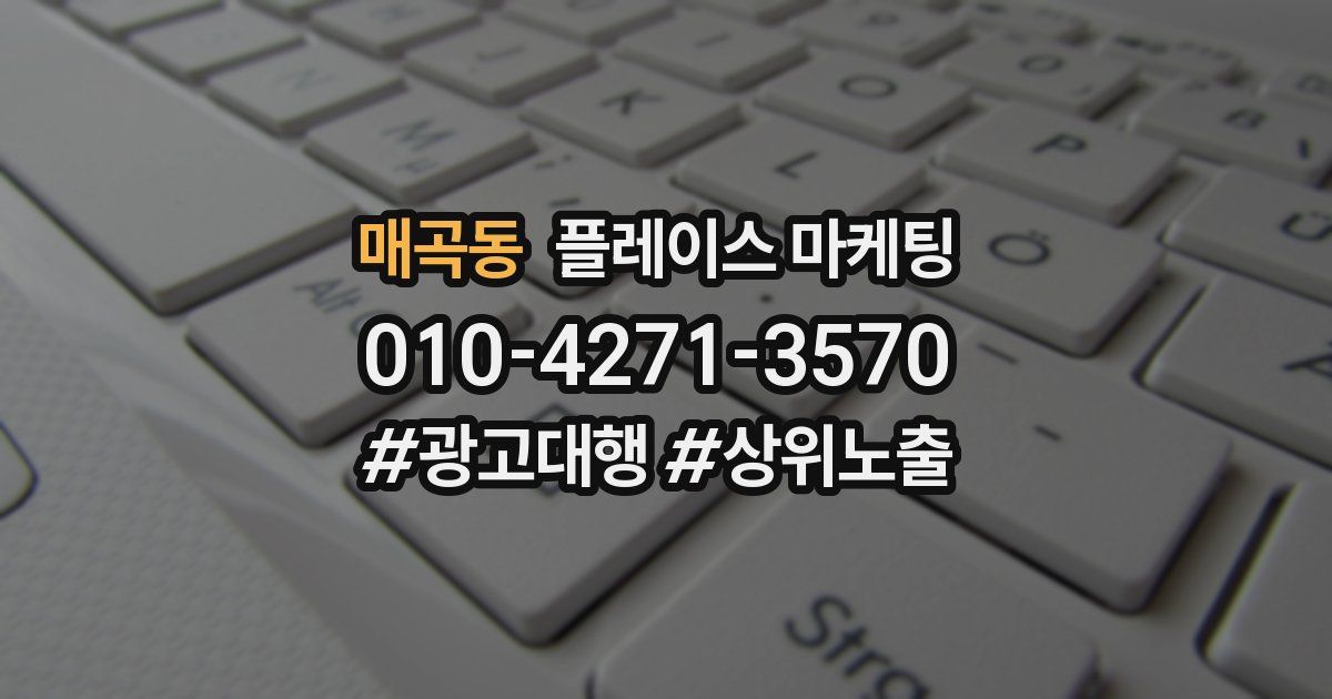 매곡동 플레이스 마케팅