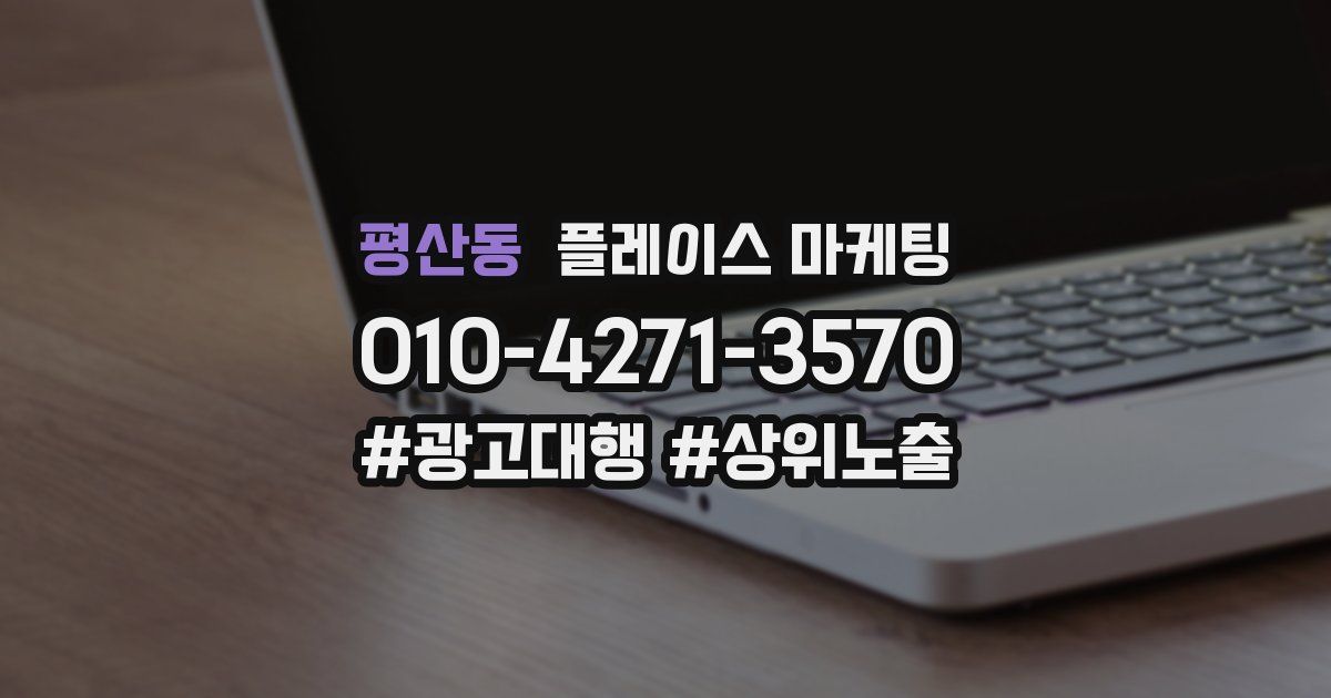 평산동 플레이스 마케팅