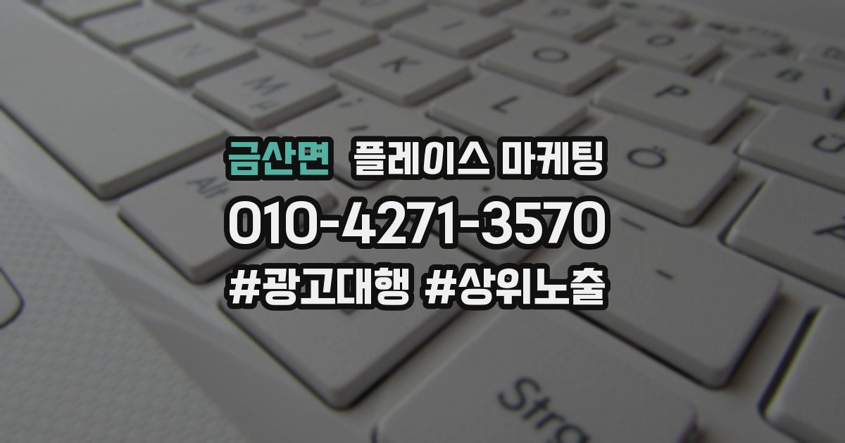 금산면 플레이스 마케팅