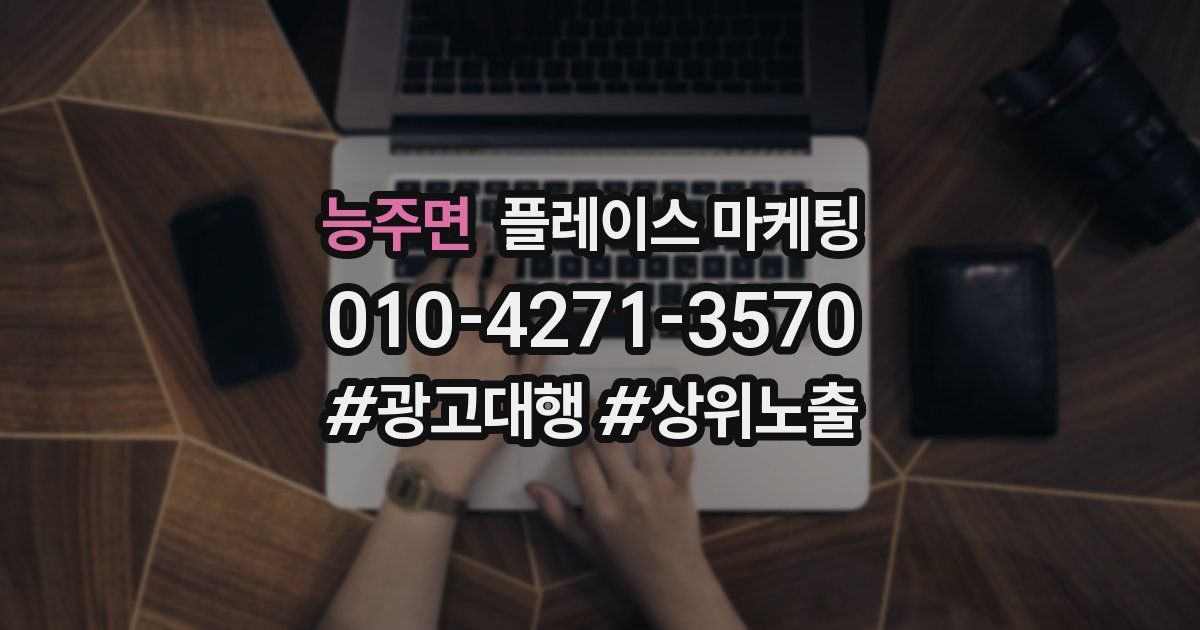 능주면 플레이스 마케팅