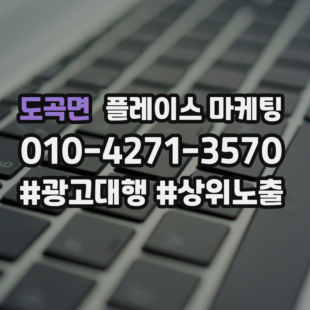 도곡면 플레이스 마케팅